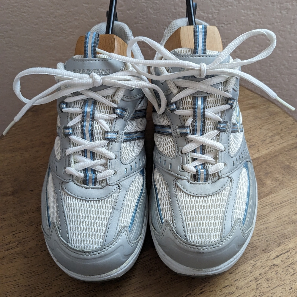 Skechers Shape ups. Size 7 blue and white.
